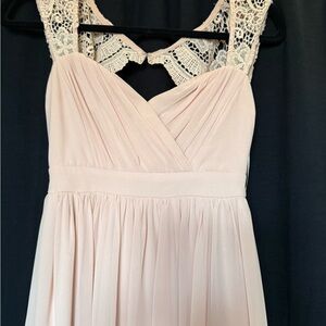 Lulu's Soft Cream Lace Dress